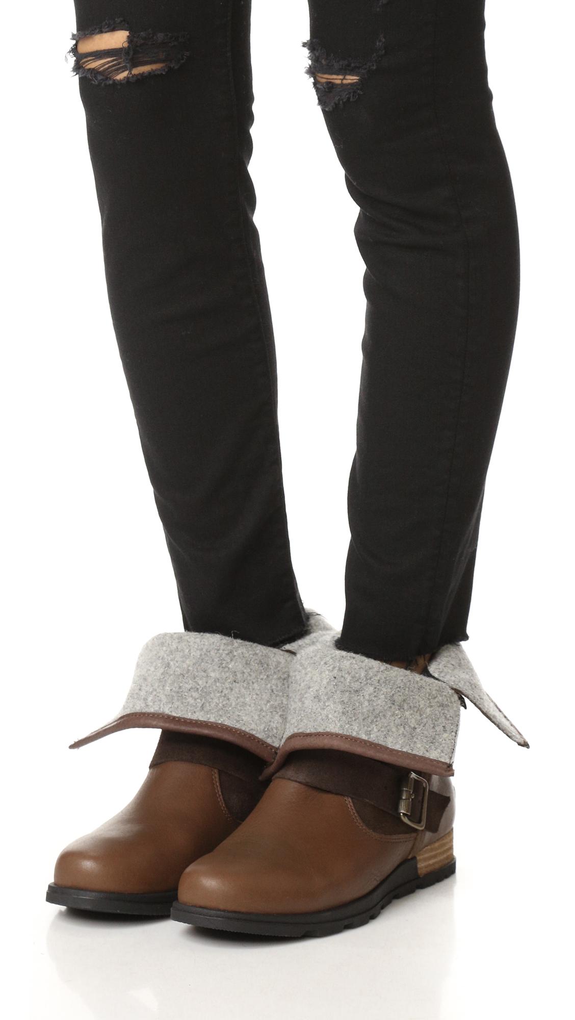 sorel major moto plaid boot